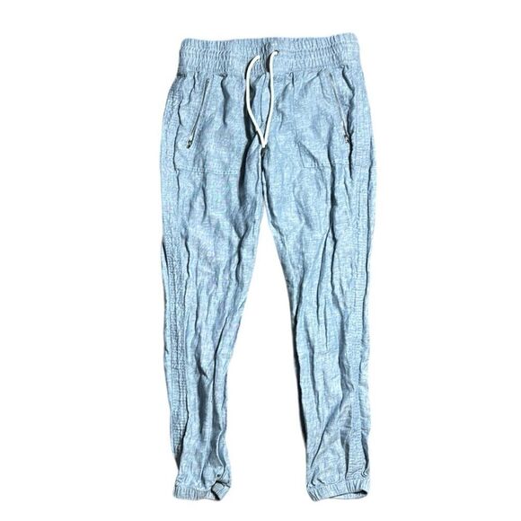 Athleta Cabo linen jogger women’s 8 blue gray pants vacation capsule resort - Picture 2 of 6